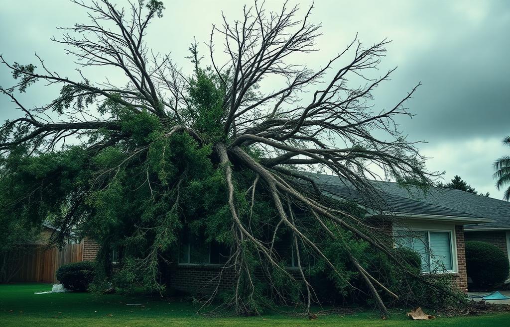 Storm damage roof documentation in Greenville