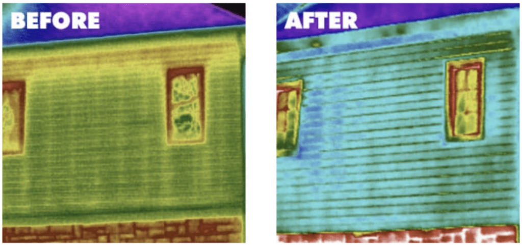 Thermal imaging comparison of fiber cement vs composite siding