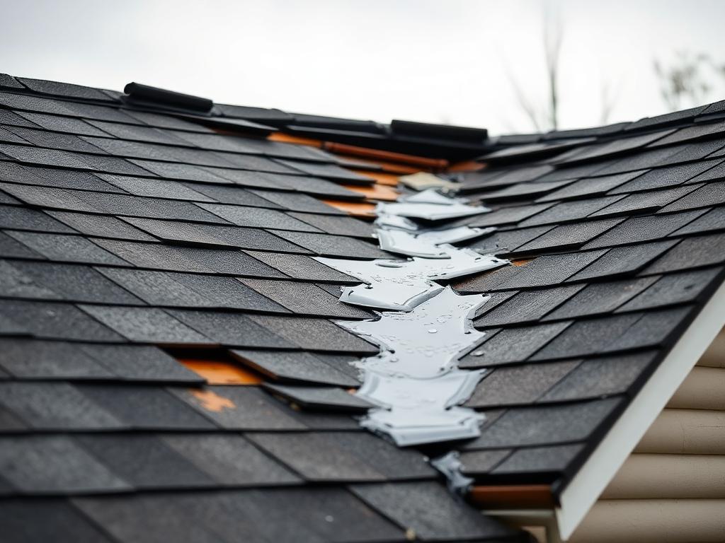 Storm damage roof repair