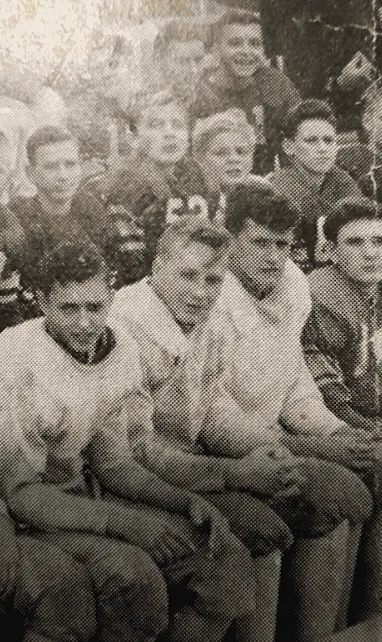 Hinsdale High School football team sideline photo