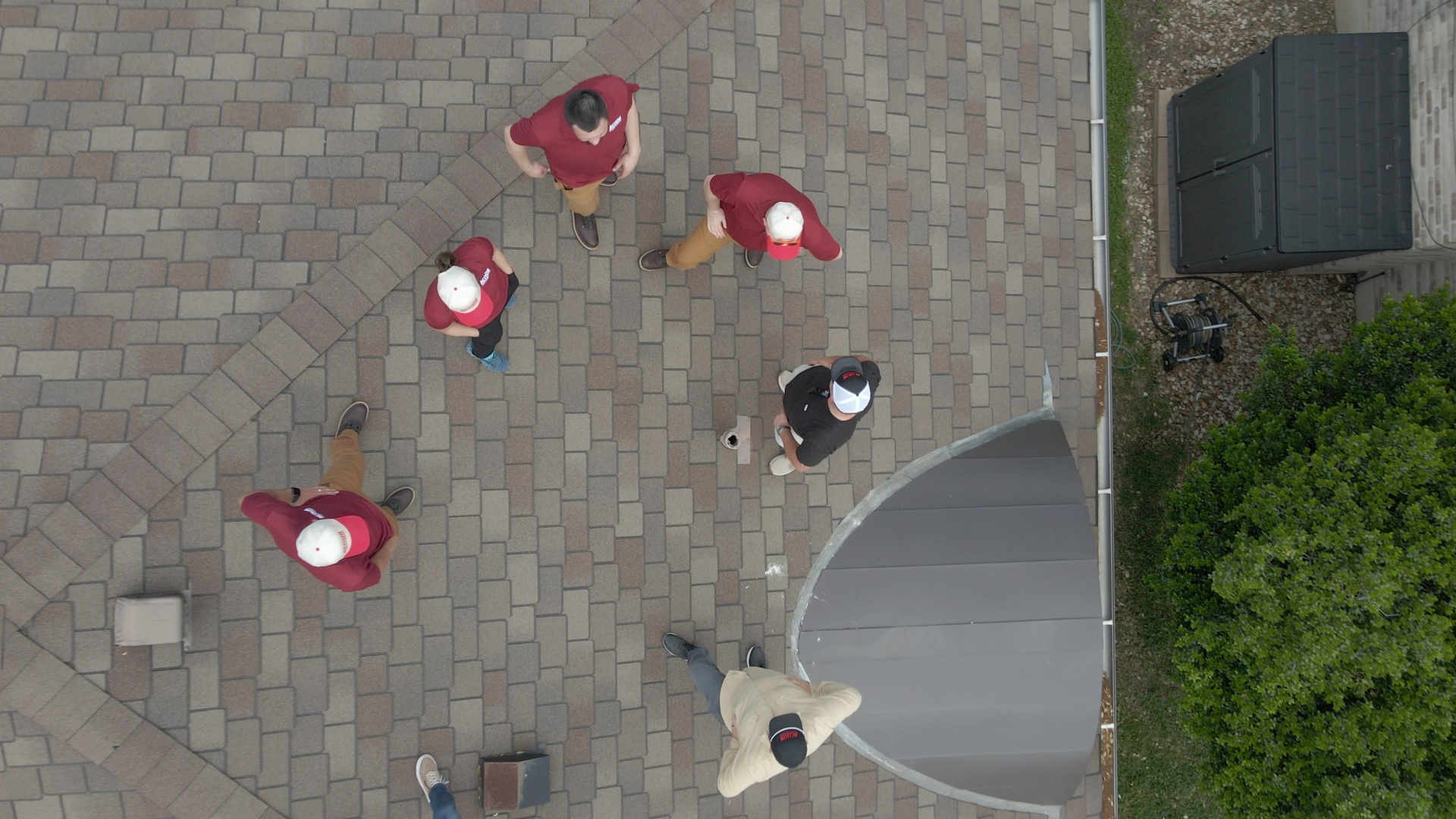 Aerial view of a Texas neighborhood