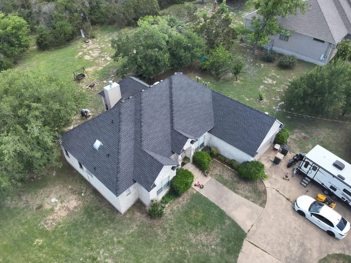 Aerial view of Willow Grove neighborhood served by Action Exteriors roofing and exterior services