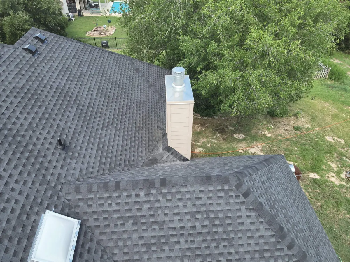 Aerial view of East Dallas neighborhood served by Action Exteriors roofing and exterior services