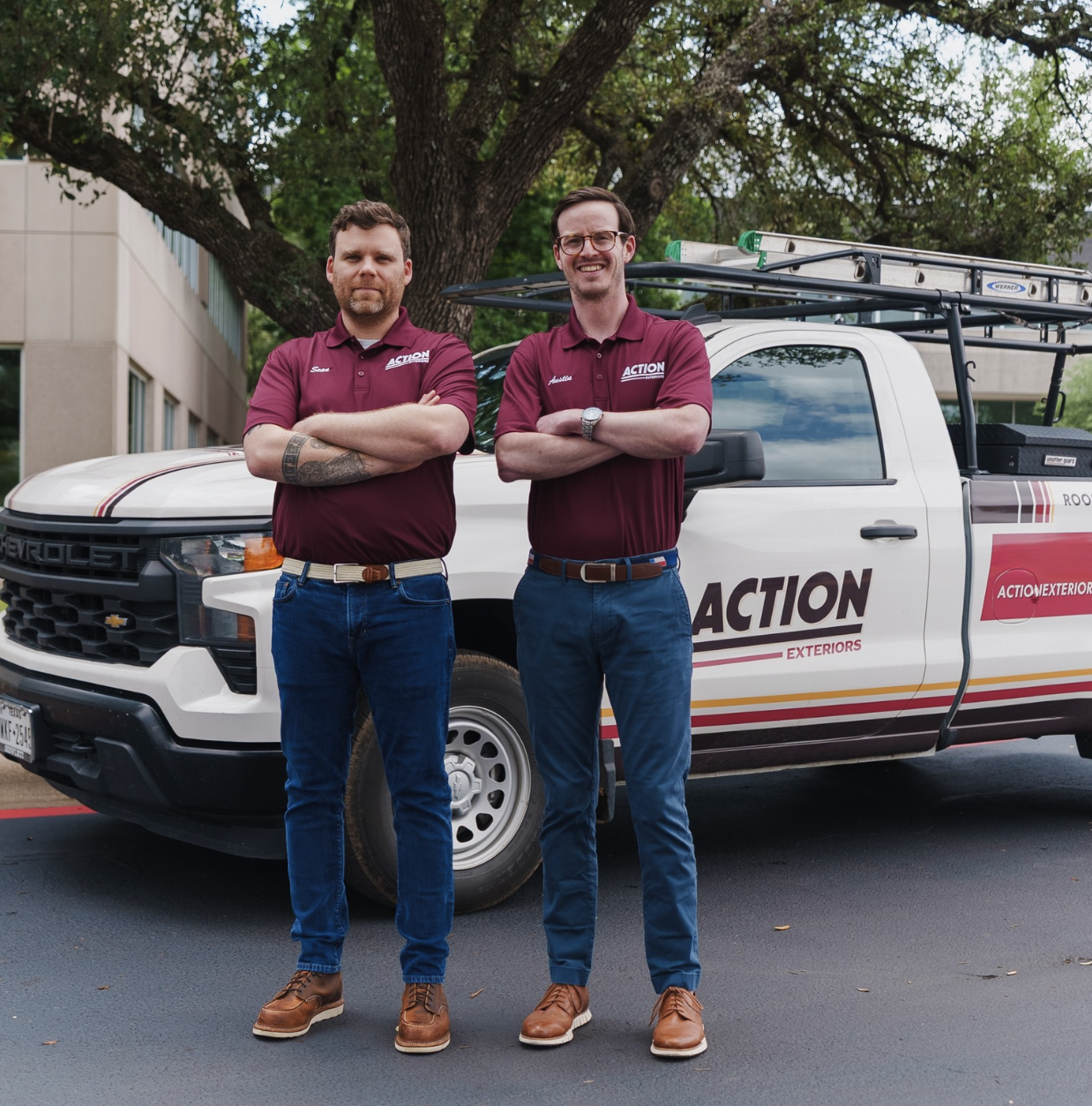 Sean Bourke & Austin Adams - Action Exteriors Willow Grove local owner and exterior specialists