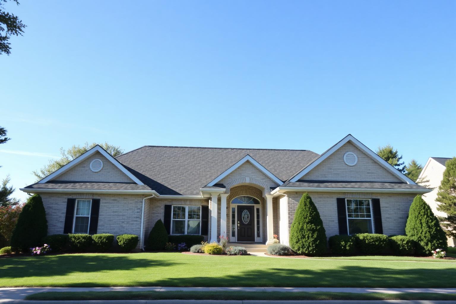 Well-maintained home with healthy roof
