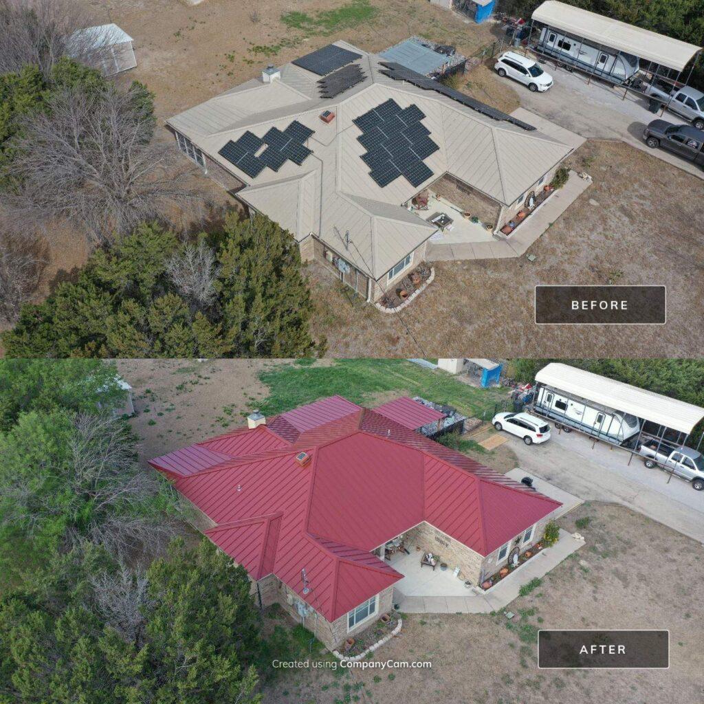 Action Exteriors full roofing replacement job.