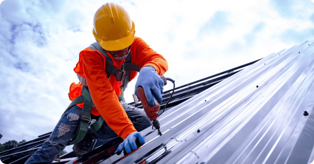 Action exteriors on roofer metal roof