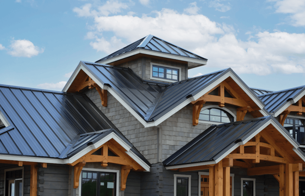 beautiful metal roofing of residential home from action exteriors