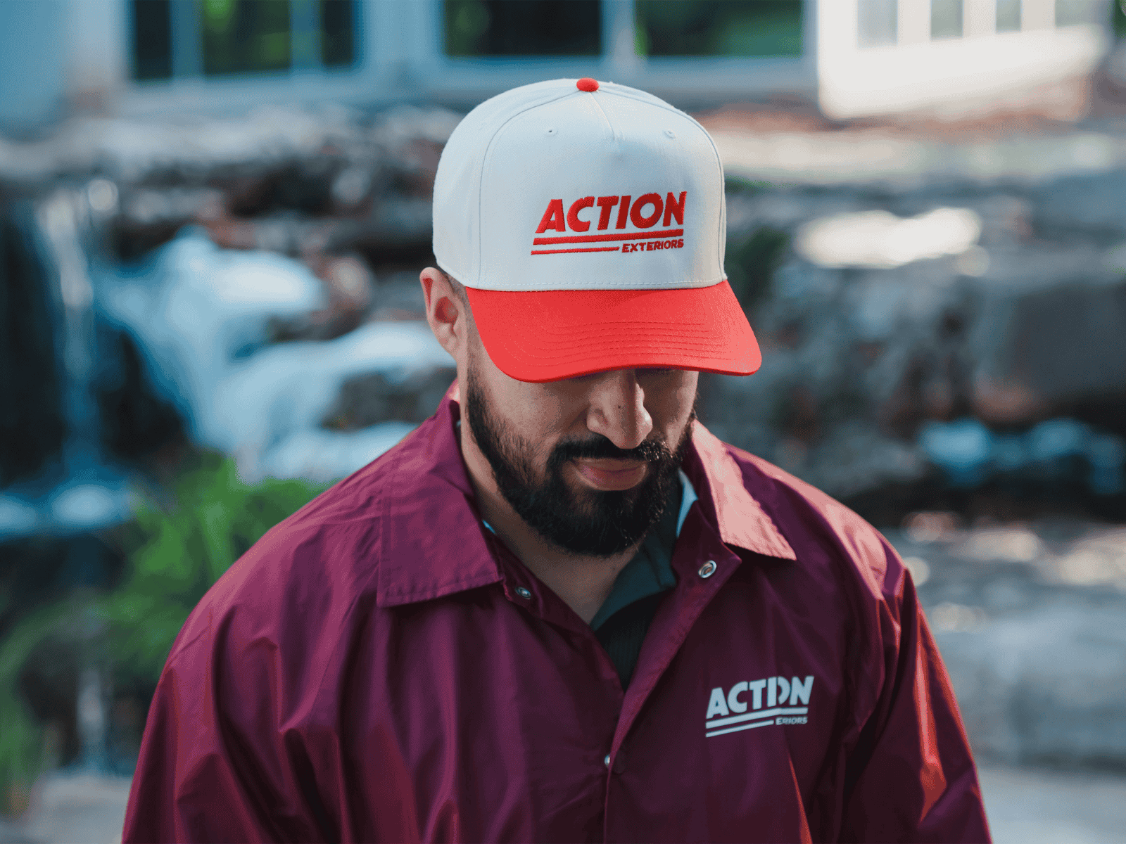 official merch of action exteriors roofing services