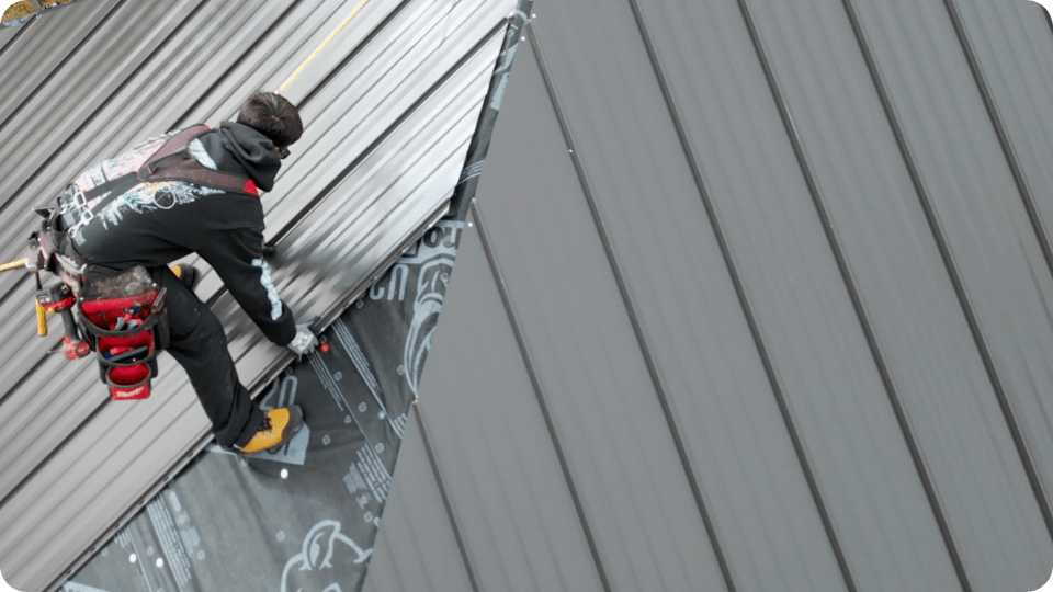 roof underlayment under the metal roof for Action exteriors