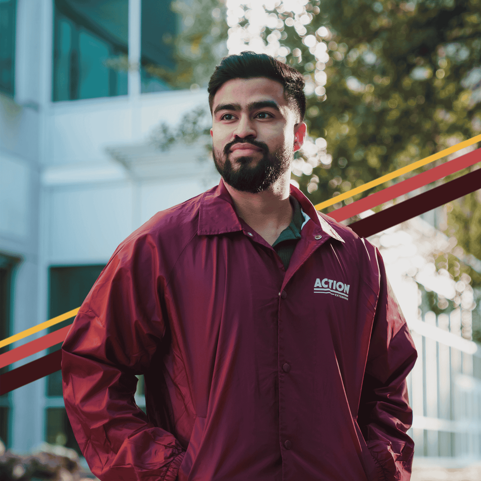 An action exteriors roofing services team member